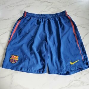 Nike Dri-Fit Boy's Shorts FC Barcelona Size Youth Large Football Soccer Sports